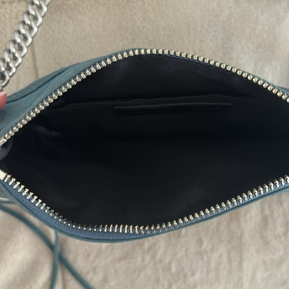 Rebecca Minkoff Mini Mac Blue Suede Crossbody - Picture 3 of 4